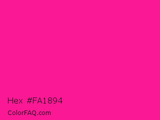 Hex #fa1894 Color Image