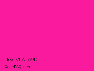 Hex #fa1a9d Color Image