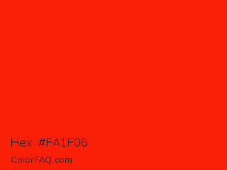Hex #fa1f06 Color Image