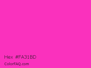 Hex #fa31bd Color Image