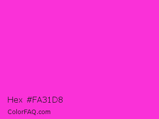 Hex #fa31d8 Color Image