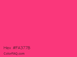 Hex #fa377b Color Image