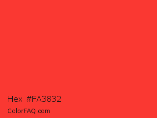 Hex #fa3832 Color Image