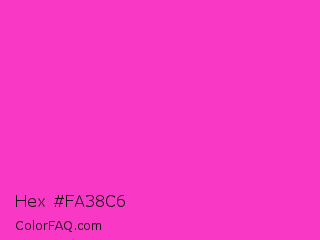 Hex #fa38c6 Color Image