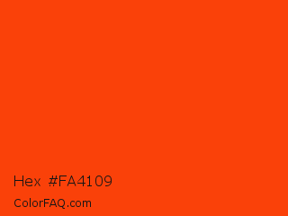 Hex #fa4109 Color Image