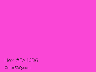 Hex #fa46d6 Color Image