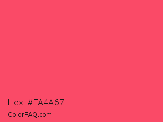 Hex #fa4a67 Color Image