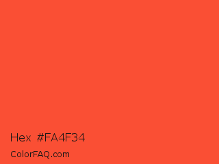 Hex #fa4f34 Color Image