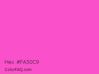 Hex #fa50c9 Color Image