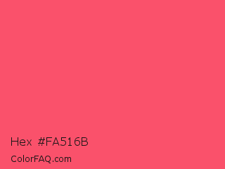 Hex #fa516b Color Image