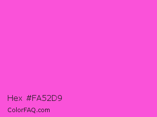 Hex #fa52d9 Color Image