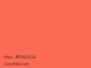 Hex #fa6a54 Color Image