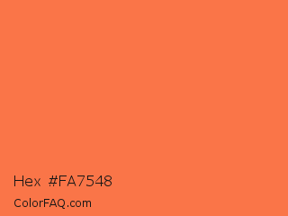 Hex #fa7548 Color Image