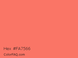 Hex #fa7566 Color Image