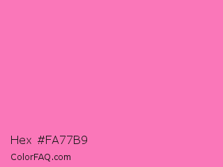 Hex #fa77b9 Color Image