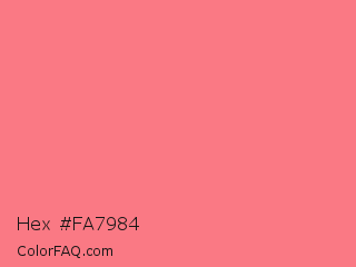 Hex #fa7984 Color Image
