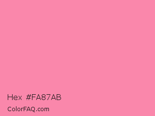 Hex #fa87ab Color Image