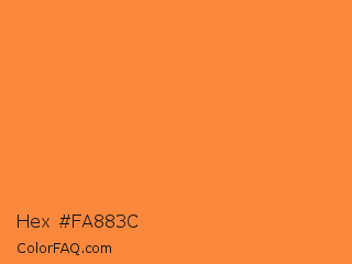 Hex #fa883c Color Image