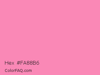 Hex #fa88b6 Color Image
