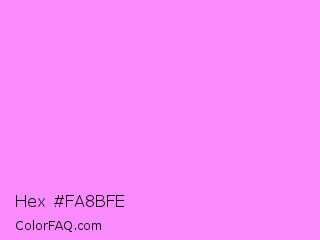 Hex #fa8bfe Color Image