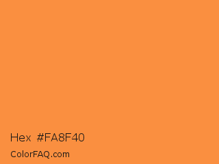 Hex #fa8f40 Color Image