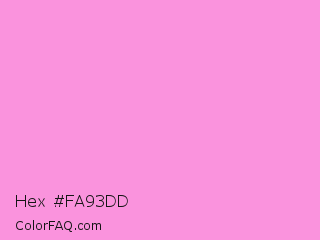 Hex #fa93dd Color Image