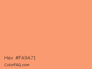 Hex #fa9a71 Color Image