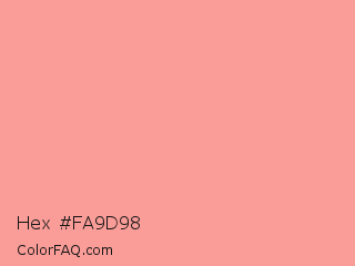 Hex #fa9d98 Color Image