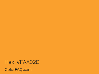 Hex #faa02d Color Image