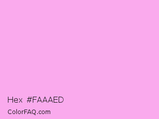 Hex #faaaed Color Image