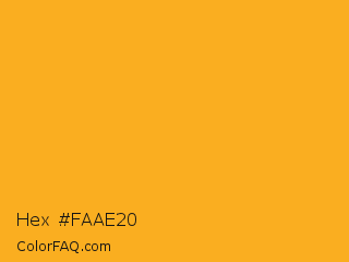 Hex #faae20 Color Image