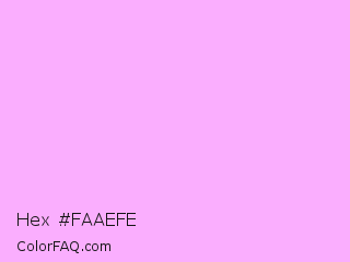 Hex #faaefe Color Image