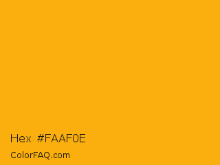 Hex #faaf0e Color Image