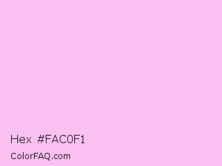 Hex #fac0f1 Color Image