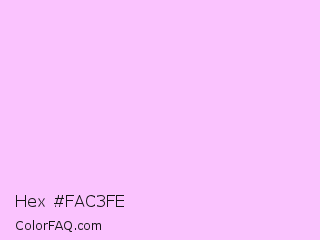 Hex #fac3fe Color Image