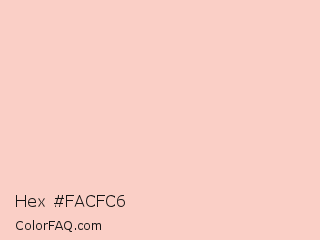Hex #facfc6 Color Image