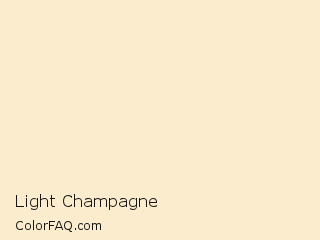 Hex #faeccc Light Champagne Color Image