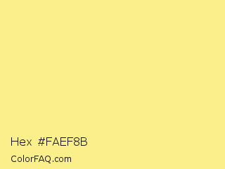 Hex #faef8b Color Image