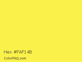 Hex #faf14b Color Image