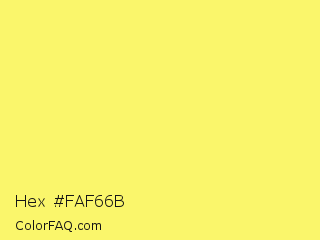 Hex #faf66b Color Image