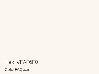 Hex #faf6f0 Color Image