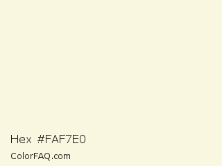 Hex #faf7e0 Color Image