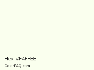 Hex #faffee Color Image