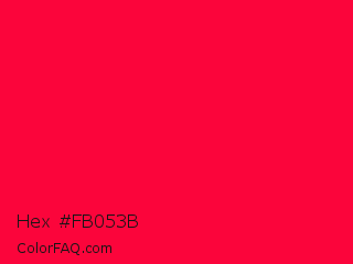 Hex #fb053b Color Image