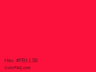 Hex #fb113b Color Image