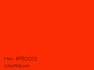Hex #fb2c02 Color Image