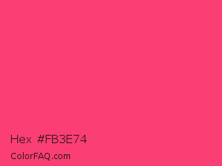 Hex #fb3e74 Color Image