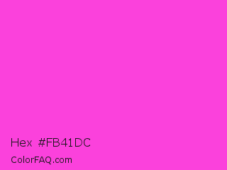 Hex #fb41dc Color Image