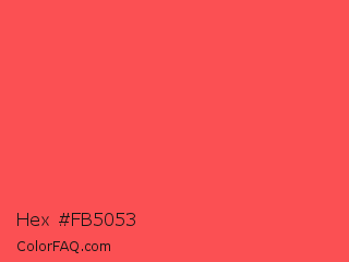 Hex #fb5053 Color Image