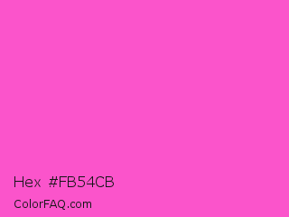 Hex #fb54cb Color Image
